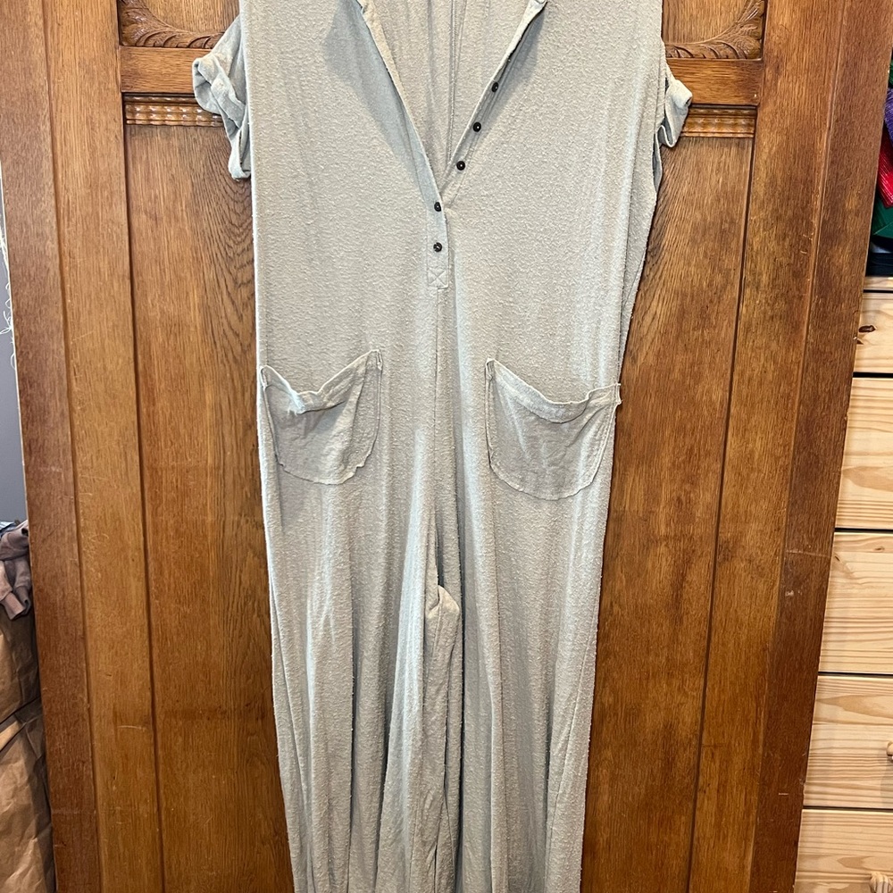 Sage green free people romper